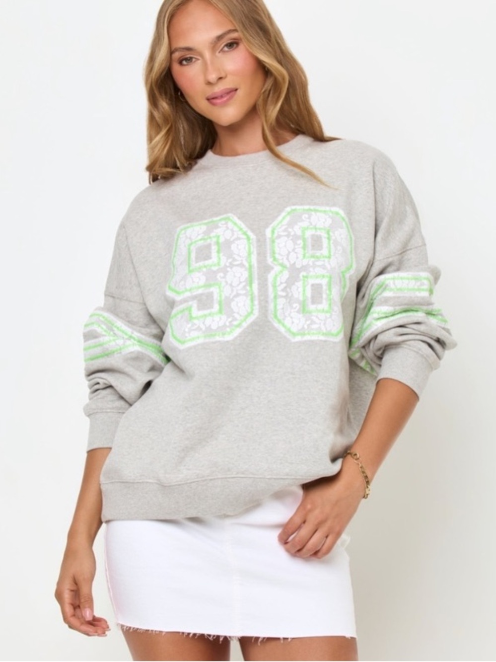 NWT L*Space Anthropologie Legend 98 Oversized Sweatshirt Sz Small